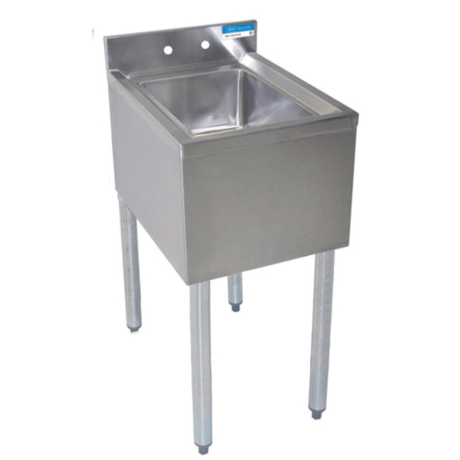 BK Resources UB4-18-1014HS-P-G 14" Underbar Sink Units, 1 Compartment without Drainboard